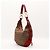Borsa Hobo Fendi Zucca Canvas Leather Brown Red - vista 4
