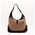 Borsa Hobo Gucci Monogram Canvas Pelle Brown - vista 3