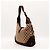 Borsa Hobo Gucci Monogram Canvas Pelle Brown - vista 4