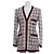 Gucci Tweed-Longjacke mit Logo-Patch
