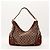 Borsa Hobo Gucci Monogram Canvas Pelle Brown
