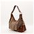 Borsa Hobo Gucci Monogram Canvas Pelle Brown - vista 2