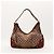 Borsa Hobo Gucci Monogram Canvas Pelle Brown - vista 3