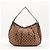 Borsa Hobo Gucci Monogram Canvas Pelle Brown - vista 3