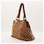 Borsa a tracolla Gucci in tela monogram e pelle Marrone - vista 4