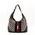 Borsa Hobo Gucci Monogram Canvas Leather Red Black