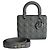 Christian Dior Borsa Lady Dior Small in pelle grigia