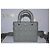 Christian Dior Borsa Lady Dior Small in pelle grigia - vista 4
