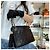 Borsa a tracolla Chanel in pelle di agnello nera con nappe - vista 14