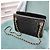 Borsa a tracolla Chanel in pelle di agnello nera con nappe - vista 5