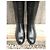 Autre Marque Maison Kitsuné Botas altas de cuero negro - vista 3