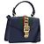 GUCCI Silvi Web Sherry Line Bolsa de Mão Couro 2way Navy Gold 470270 Auth 208399V - Jerrillo