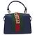 GUCCI Silvi Web Sherry Line Bolsa de Mão Couro 2way Navy Gold 470270 Auth 208399V - Jerrillo - vista 3