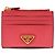 Tarjetero Prada de piel Saffiano en rosa