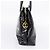 CHANEL COCO Mark Tote Bag Patent Black Gold Tone CC Auth bs37158 - Jerrillo - vue 3