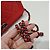 Borsa Chanel Wallet On Chain in pelle rossa - vista 9