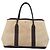 Hermès HERMES Garden Party Hand Bag Canvas Beige Silver Auth 213429 - Jerrillo - vista 3