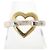 Autre Marque Anello a fascia con cuore in argento sterling e oro Tiffany & Co.