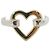 Autre Marque Anello a fascia con cuore in argento sterling e oro giallo Tiffany & Co.