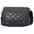 Borsa a tracolla con catena Chanel in pelle di agnello nera - vista 10