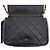 Borsa a tracolla con catena Chanel in pelle di agnello nera - vista 6