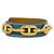 Hermès Bracciale Rigido in Pelle Blu e Oro e Metallo Hermes - vista 2