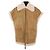 Veste en cuir Sandro beige