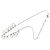 Collana con ciondoli Triple Spell Out in ottone argentato e cristalli Dior