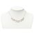 Collana con ciondoli Triple Spell Out in ottone argentato e cristalli Dior - vista 5