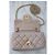 Timeless Chanel Classique Micro Borsa in Pelle Matelassé Beige - vista 8