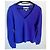 Eric Bompard Pull Col V en Cachemire Bleu - vue 3