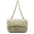 Chanel Borsa a spalla con patta e catena in shearling decorata con perle