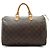 Louis Vuitton Monogram Speedy 35 in tela marrone e pelle