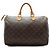 Louis Vuitton Monogram Speedy 35 in tela marrone e pelle - vista 2