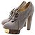 Le Silla Botines de ante gris con tacón