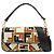 FENDI Mamma Baguette Bolsa de Ombro e Bolsa de Mão 2Way em Lona e Couro