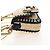 FENDI Nano Bucket Charm Hand Pouch Charm Raffia 2way Beige Gold Auth 207075M - Jerrillo - vista 3