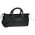 PRADA Hand Bag Leather Black Silver Auth 162511V - Jerrillo