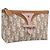 Christian Dior Romantic Pouch PVC Beige Silver Auth 211275V - Jerrillo