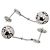 Boucles d'oreilles Gucci GG Studs en or blanc 18K - vue 3