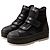 Sneakers platform Marni in pelle e camoscio nero - vista 2