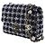 Borsa a Tracolla Chanel Mini Square Tweed Coco Heart Chain Flap Nera - vista 10