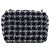Borsa a Tracolla Chanel Mini Square Tweed Coco Heart Chain Flap Nera - vista 2