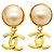 Orecchini a clip Chanel placcati in oro con perle sintetiche