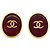 Orecchini a clip Chanel Oro e Rosso