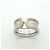 Anello largo Cartier C2 in oro bianco 18K - vista 2