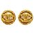 Chanel Gold Clip-Ohrringe