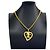 Collana Chanel placcata in oro con motivo a cuore - vista 6