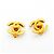 Boucles d'oreilles clips Chanel plaquées or avec logo Coco - vue 2