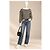 Christian Dior Gestreifter Kaschmir-Leinen Pullover - Beige/Schwarz - Ansicht 3